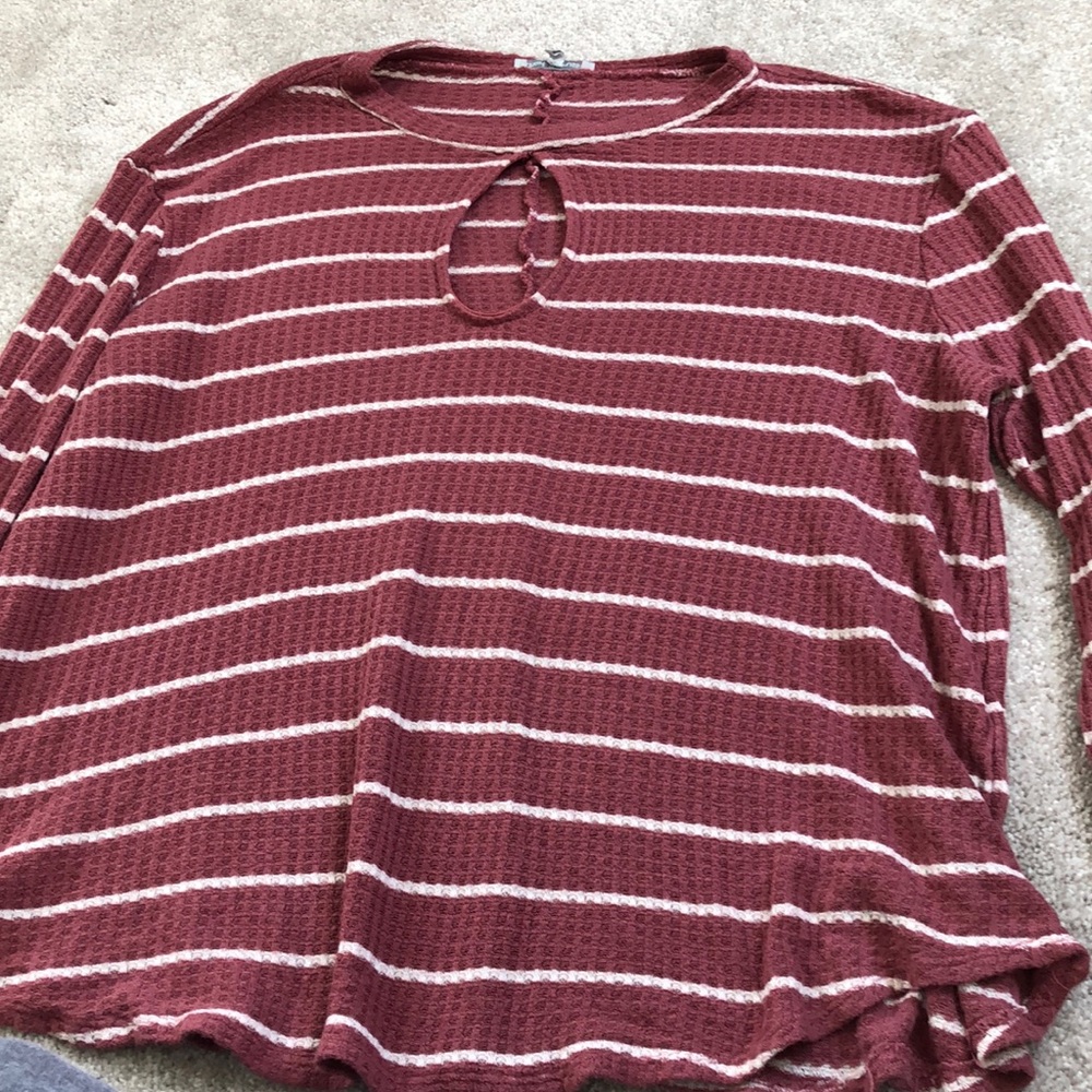 Long sleeve peek a boo shirt